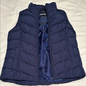 Lands' End Navy Puffer Vest